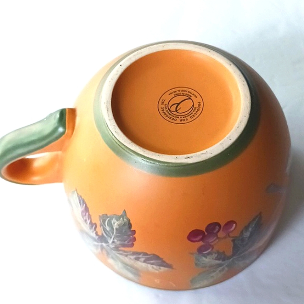 DESIGNPAC Inc. Large Cup & Saucer Grape Vine Hand Painted Set - Picture 7 of 15